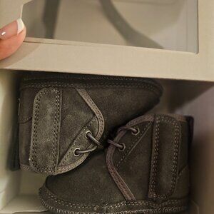 UGG Baby Neumel Boot | Charcoal Gray Infant Booties | Size 2/3 (6–12 Months)